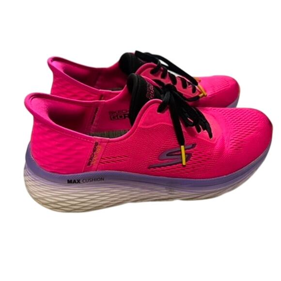 PINK Raspberry Sketchers Go RunMax cushion Elite 2.0 Slip on running shoes sz 10 - Picture 6 of 8